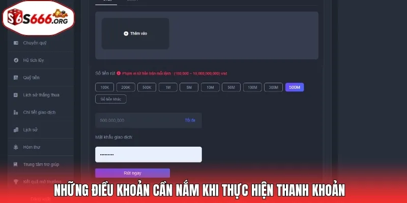 Những điều khoản cần nắm khi thực hiện thanh khoản